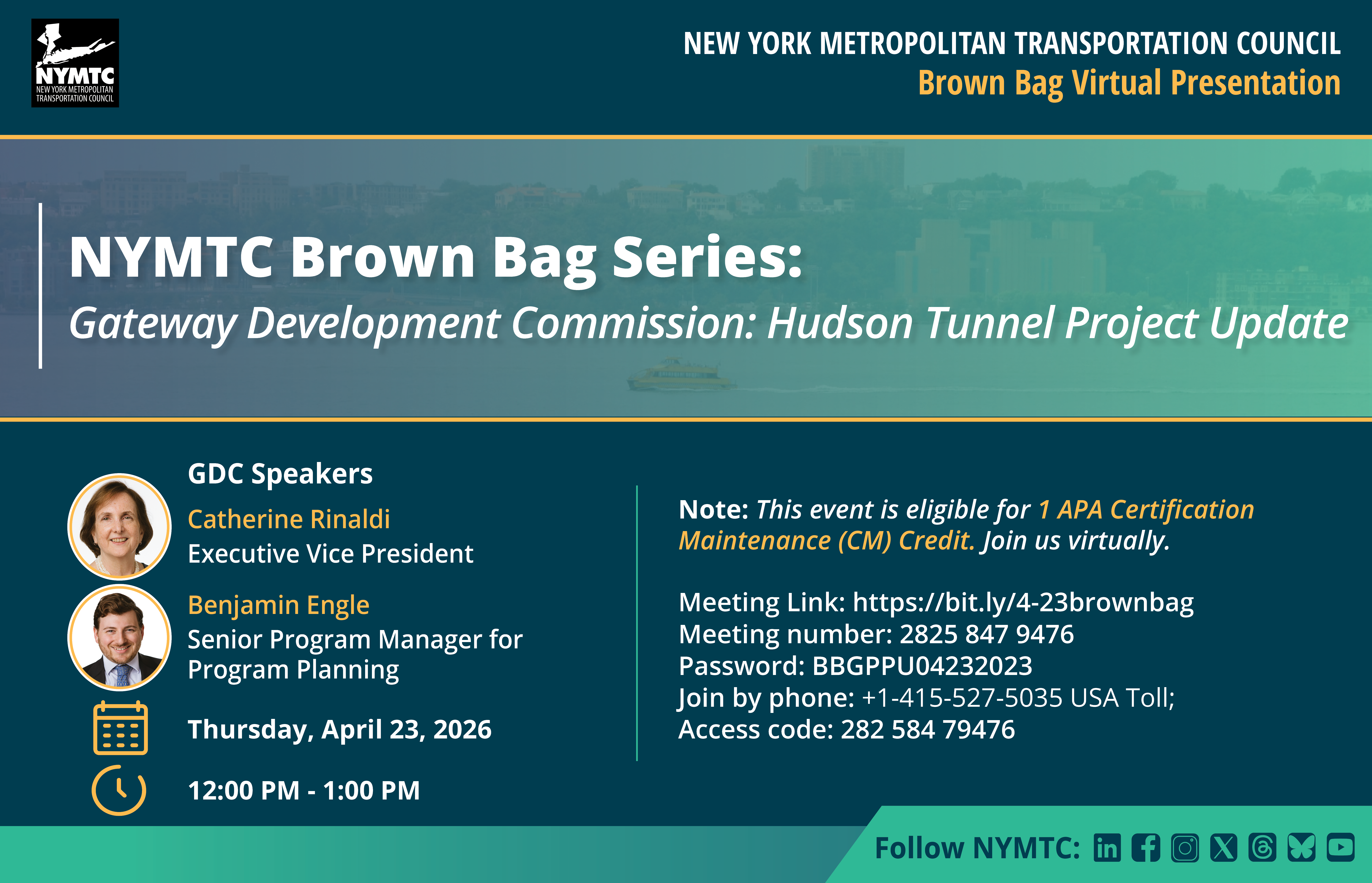 NYMTC Brown Bag Eblast Notice ()